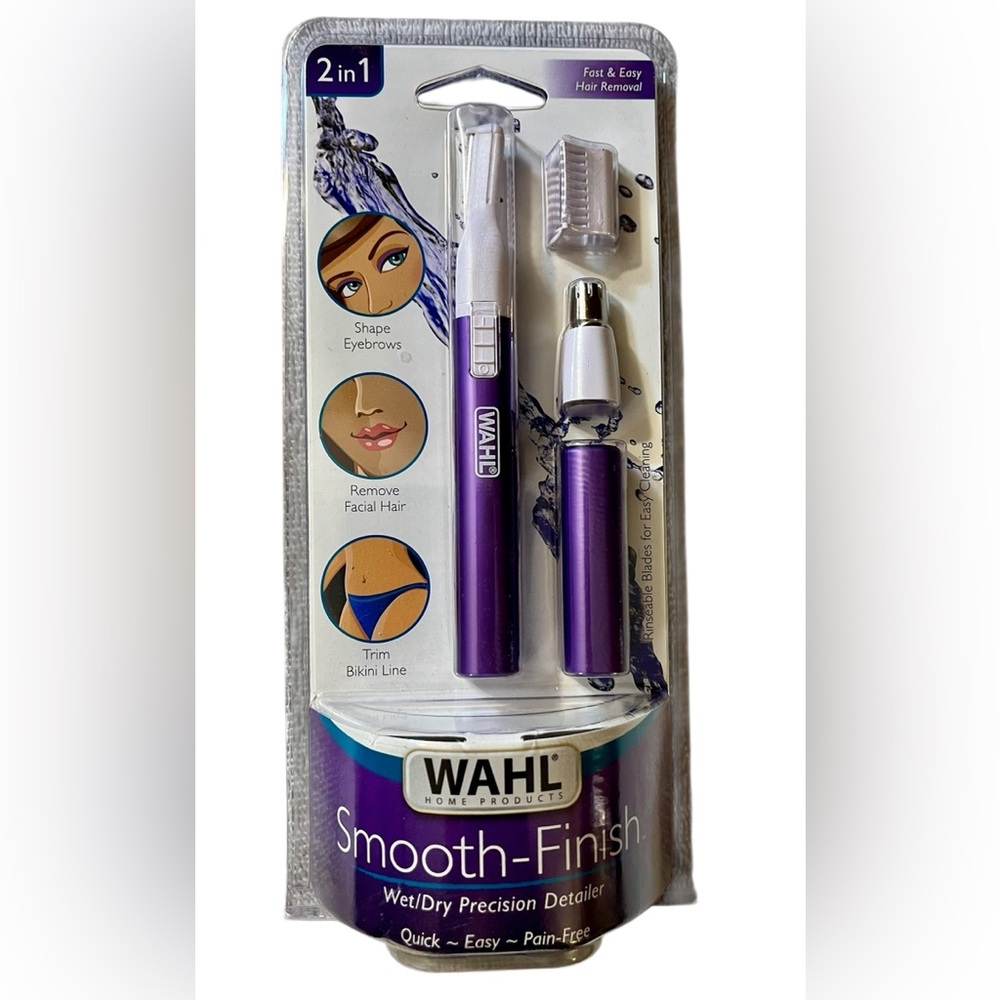 Wahl Smooth-Finish Precision Detail Trimmer in Purple and White New with Tags